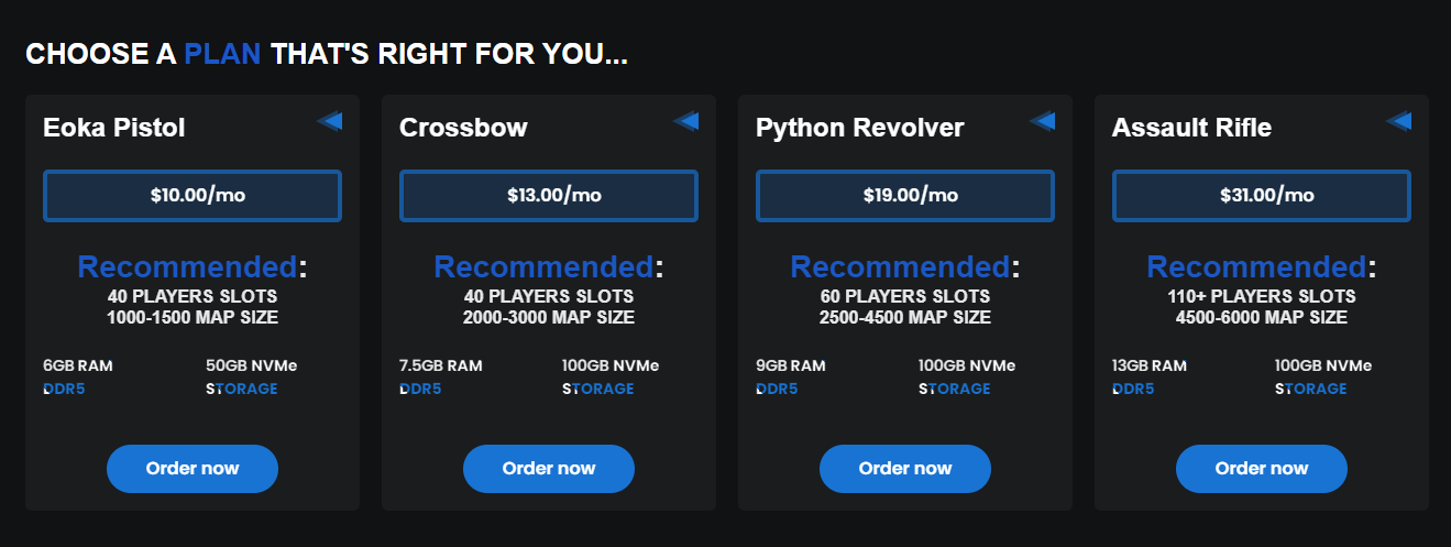 Gravel Host Rust Server Pricing